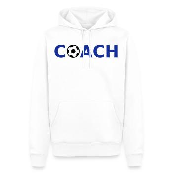 Coach (Fußball) - Männer Premium Bio Hoodie - Weiß - Vorne - Nico (187cm)