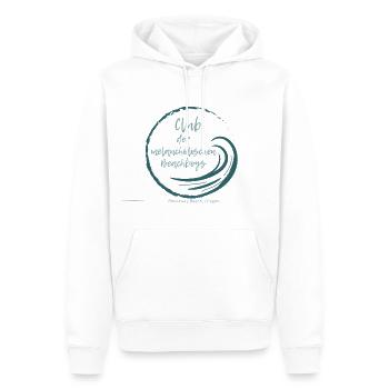 Club der melancholischen Beachboys Rockaway Beach - Männer Premium Bio Hoodie - Weiß - Vorne - Nico (187cm)