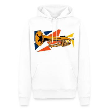 Brass Trompete Pop Art - Männer Premium Bio Hoodie - Weiß - Vorne - Nico (187cm)
