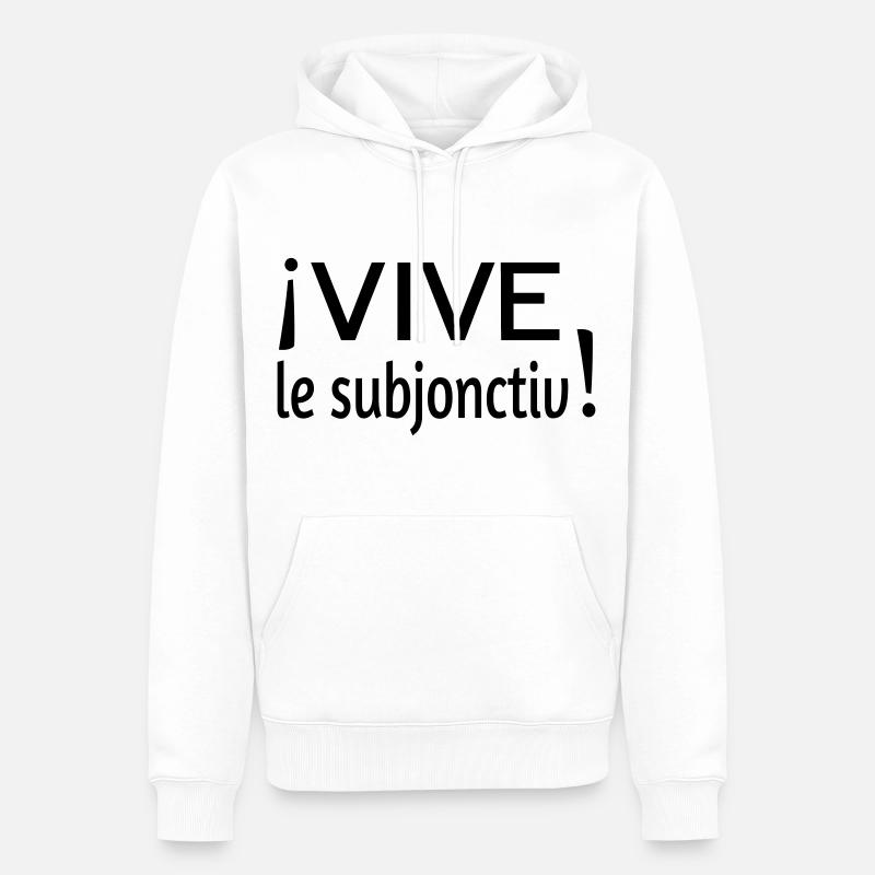 Vive le subjonctiv - Männer Premium Bio Hoodie - Weiß