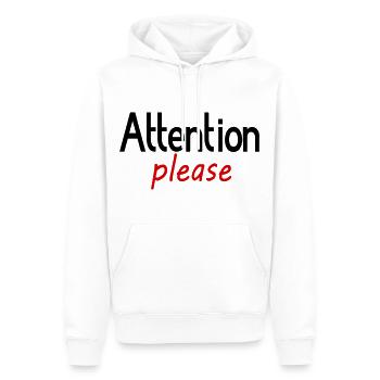 Attention s’il vous plaît - Sweat à capuche Premium bio Homme - blanc - Devant - Nico (187cm)