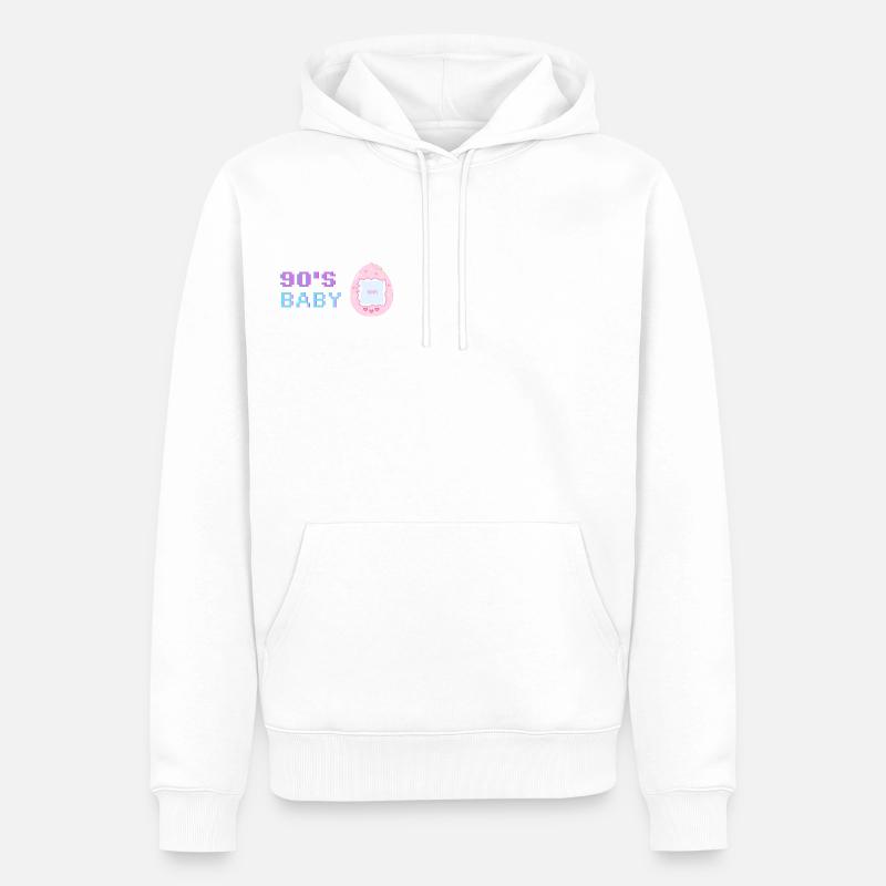 90s Throwback - Männer Premium Bio Hoodie - Weiß