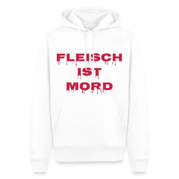 FLeisch ist Mord - Männer Premium Bio Hoodie - Weiß - Vorne - Nico (187cm)