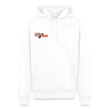 Moo Deng Attack! - Männer Premium Bio Hoodie - Weiß - Vorne - Nico (187cm)