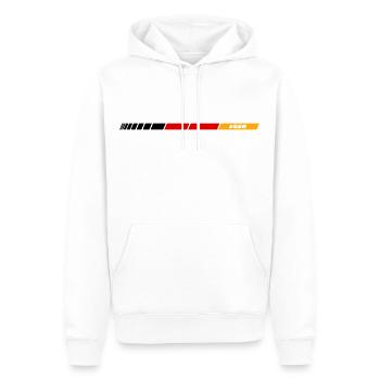 #GER - Sweat à capuche Premium bio Homme - blanc - Devant - Nico (187cm)
