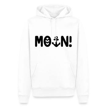 Moin - Männer Premium Bio Hoodie - Weiß - Vorne - Nico (187cm)