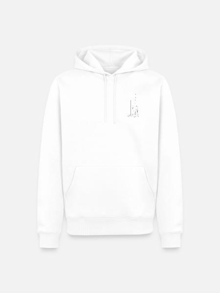 Stiletto-Silhouette Noir - Männer Premium Bio Hoodie - Weiß