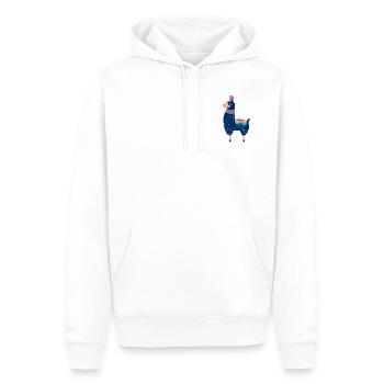 Blue Alpaca - Männer Premium Bio Hoodie - Weiß - Vorne - Nico (187cm)