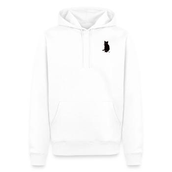 Katze schwarz gelb Good luck - Männer Premium Bio Hoodie - Weiß - Vorne - Nico (187cm)