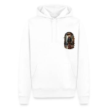 cow 5 - Sweat à capuche Premium bio Homme - blanc - Devant - Nico (187cm)