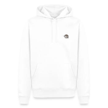 jolie poche de poitrine de loutre - Sweat à capuche Premium bio Homme - blanc - Devant - Nico (187cm)