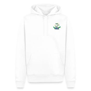 see you later pocket Krokodil Design - Männer Premium Bio Hoodie - Weiß - Vorne - Nico (187cm)