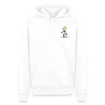 Peanuts Woodstock Brustmotiv - Männer Premium Bio Hoodie - Weiß - Vorne - Nico (187cm)