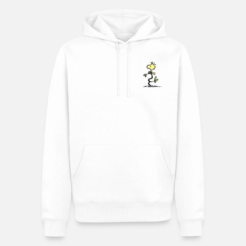 Peanuts Woodstock Sur Arbre - Sweat à capuche Premium bio Homme - blanc