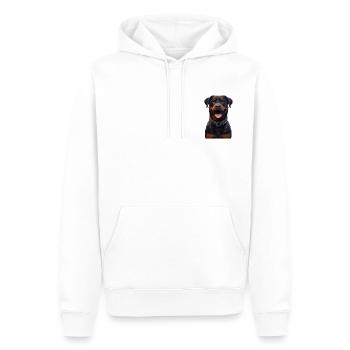 Rottweiler Dog - Sweat à capuche Premium bio Homme - blanc - Devant - Nico (187cm)