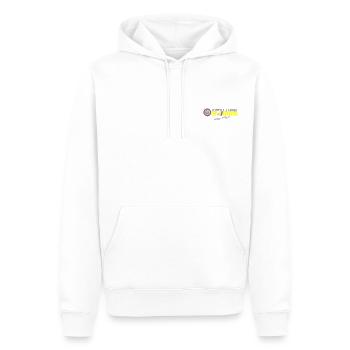 DRIVING A LEGEND - Männer Premium Bio Hoodie - Weiß - Vorne - Nico (187cm)