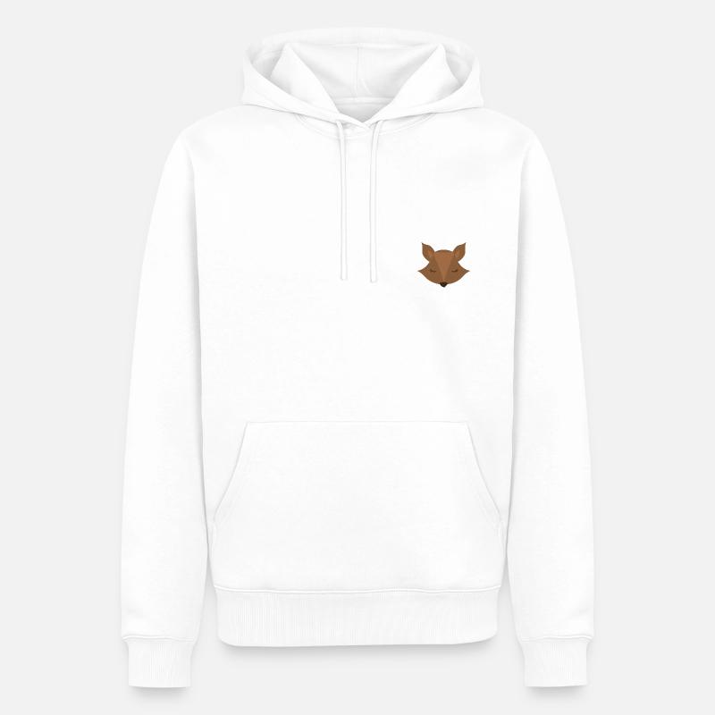 Fuchs, der schläft - Männer Premium Bio Hoodie - Weiß