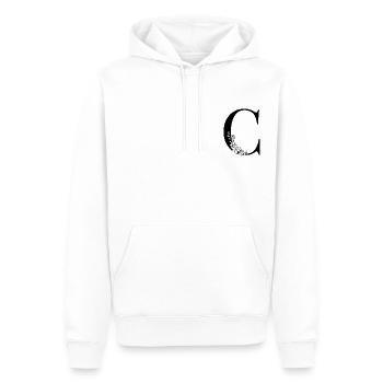 Buchstabe C - Männer Premium Bio Hoodie - Weiß - Vorne - Nico (187cm)