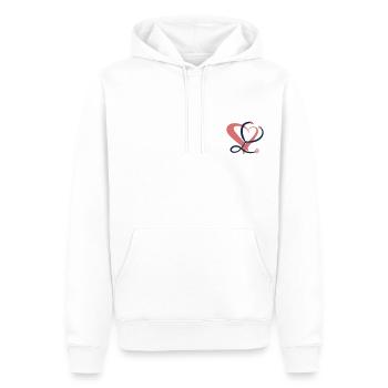 Stéthoscope et cœur. Infirmière / Médecin. - Sweat à capuche Premium bio Homme - blanc - Devant - Nico (187cm)