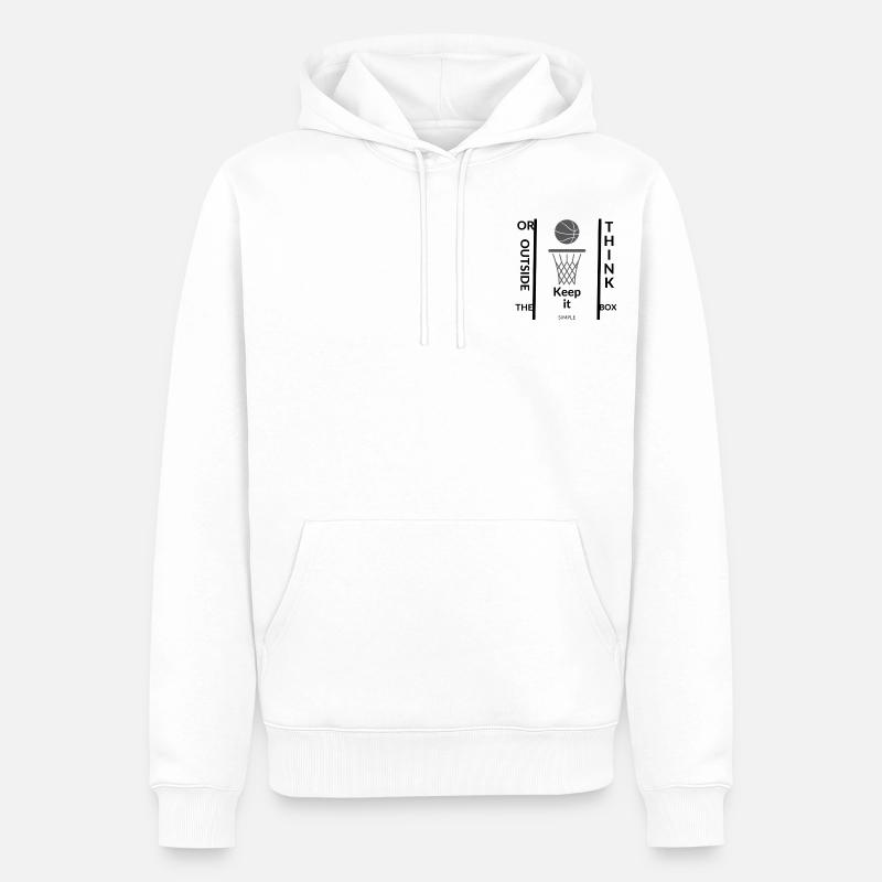 Keep it Simple - Männer Premium Bio Hoodie - Weiß