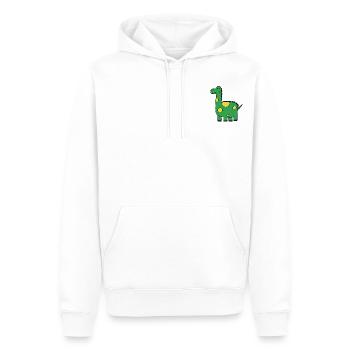 Dinosaur Illustration - Männer Premium Bio Hoodie - Weiß - Vorne - Nico (187cm)