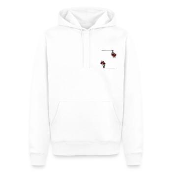 CadreFleur - Sweat à capuche Premium bio Homme - blanc - Devant - Nico (187cm)