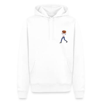 Halloween on head - Men’s Premium Organic Hoodie - white - Front - Nico (187cm)