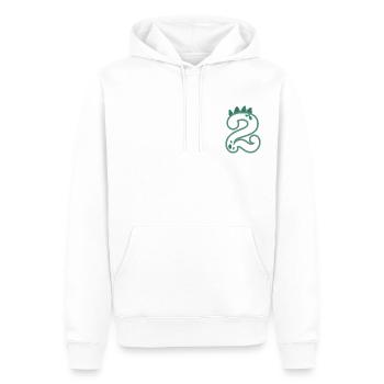 Numéro 2 - Sweat à capuche Premium bio Homme - blanc - Devant - Nico (187cm)