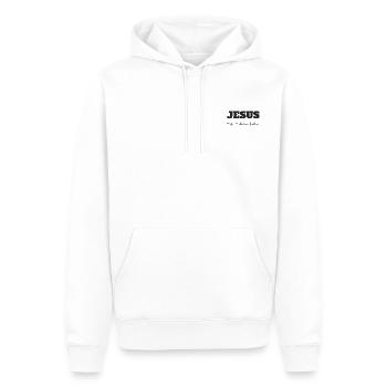 Jesus - Männer Premium Bio Hoodie - Weiß - Vorne - Nico (187cm)