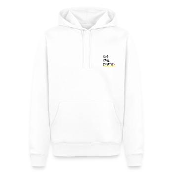 IDK. IDC. IDGAF. - Männer Premium Bio Hoodie - Weiß - Vorne - Nico (187cm)