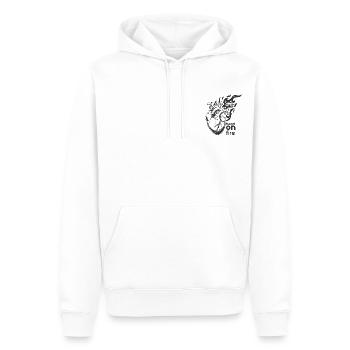 Heart on fire - Sweat à capuche Premium bio Homme - blanc - Devant - Nico (187cm)
