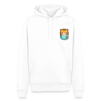Kawaii Taschen Tiger - Männer Premium Bio Hoodie - Weiß - Vorne - Nico (187cm)