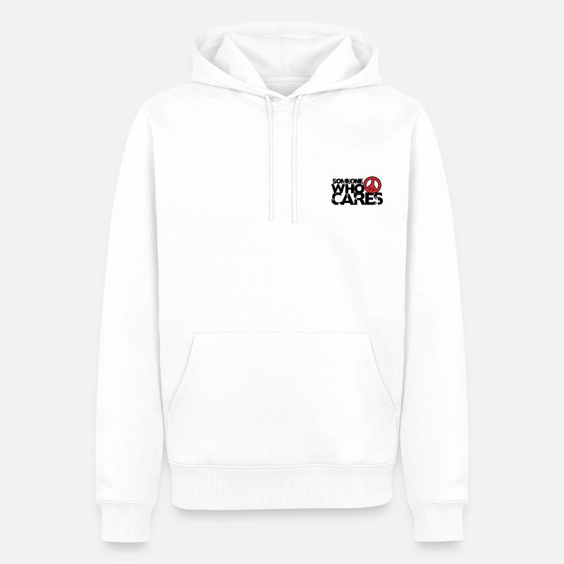 Quelqu’un qui se soucie - Sweat à capuche Premium bio Homme - blanc