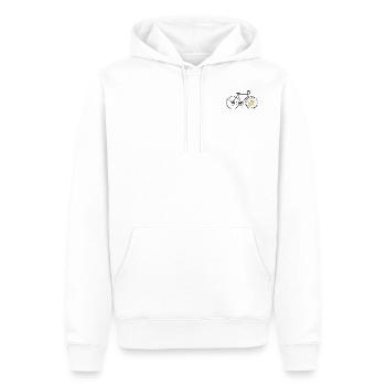 Fahrrad, Rennrad, Margerite, Blumenspeichen _color - Männer Premium Bio Hoodie - Weiß - Vorne - Nico (187cm)