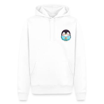 Kawaii Bags Penguin - Men’s Premium Organic Hoodie - white - Front - Nico (187cm)