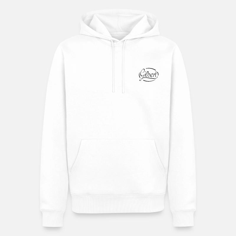 Gilbert - Sweat à capuche Premium bio Homme - blanc