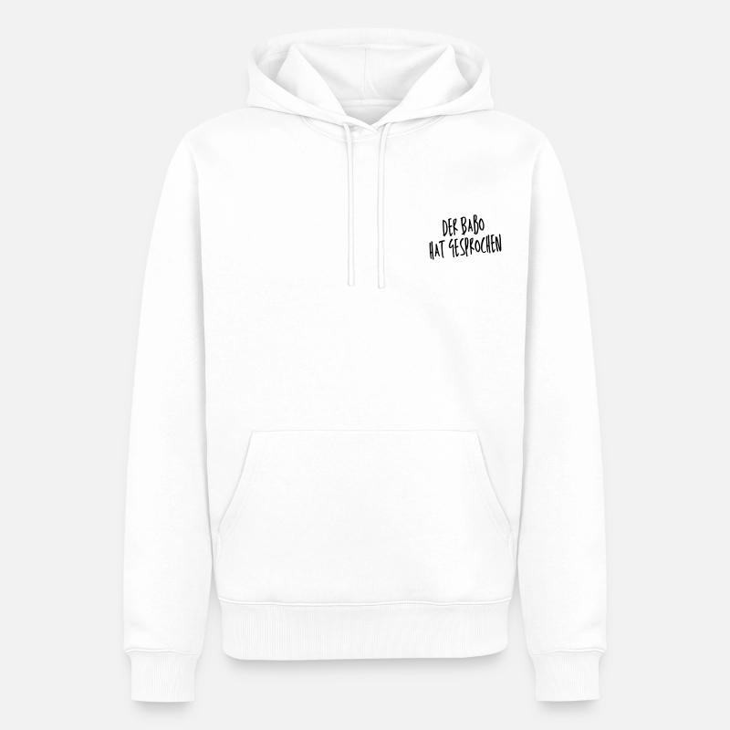 Der Babo hat gesprochen Design - Männer Premium Bio Hoodie - Weiß