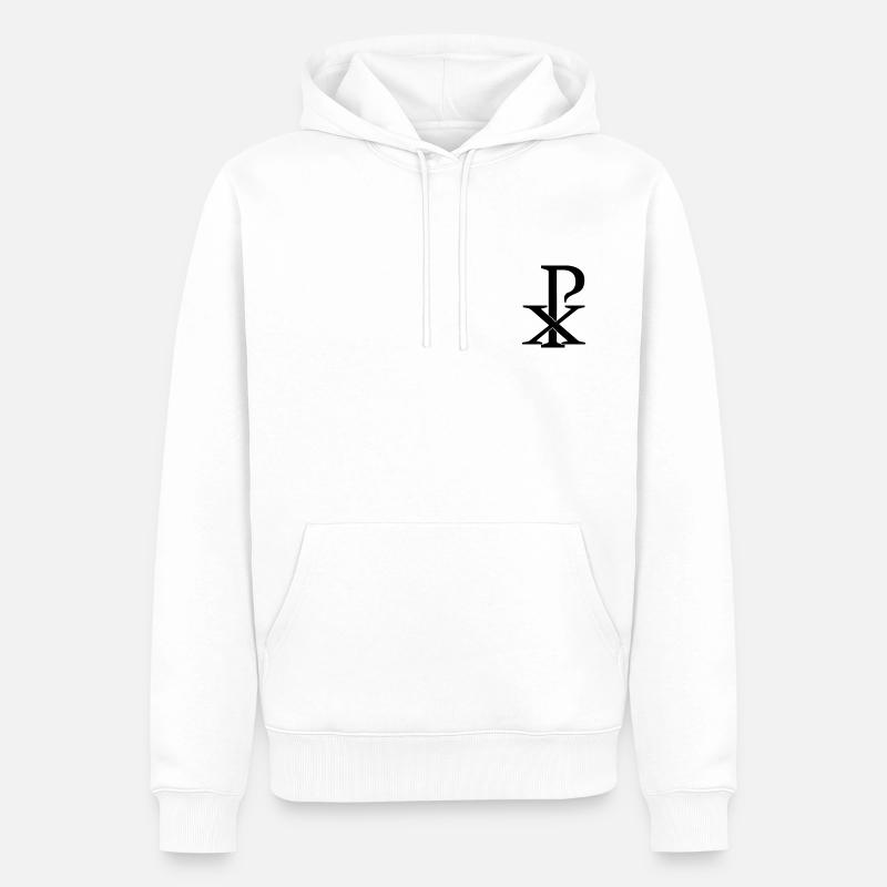 Christusmonogramm - Sweat à capuche Premium bio Homme - blanc