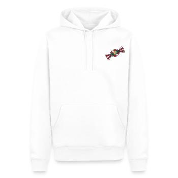 Gestickte Weihnachtssüßigkeiten - Männer Premium Bio Hoodie - Weiß - Vorne - Nico (187cm)