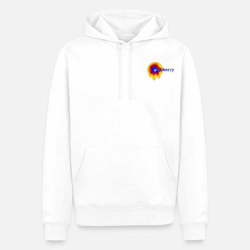 Blueberry - Sweat à capuche Premium bio Homme - blanc