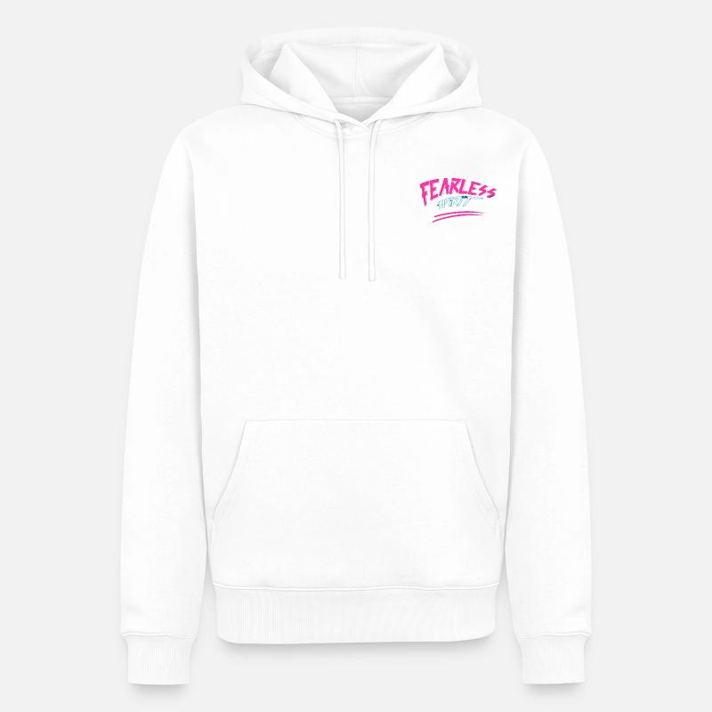 Fearless - Männer Premium Bio Hoodie - Weiß