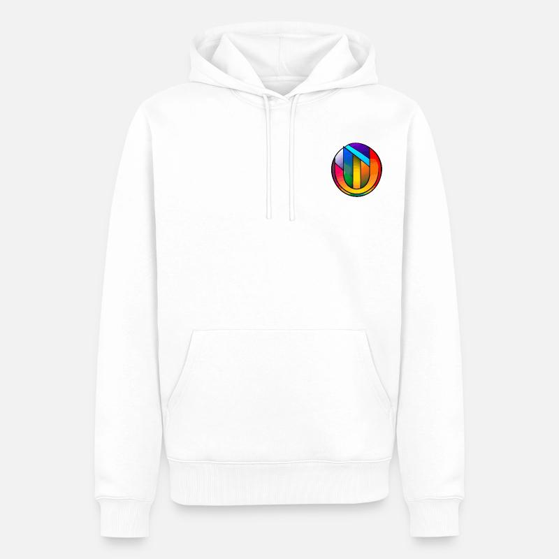 Pride - Open Mind - Statement-Piece V2 - Men’s Premium Organic Hoodie - white