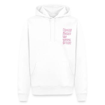 Picked the wrong - Männer Premium Bio Hoodie - Weiß - Vorne - Nico (187cm)