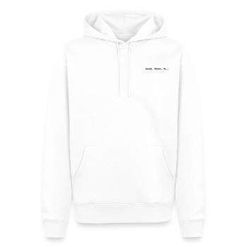 Fit & Fabulous - Le ventre. Jambes. Fond. Noir - Sweat à capuche Premium bio Homme - blanc - Devant - Nico (187cm)