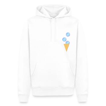 Bubble Ice Cream 2 - Men’s Premium Organic Hoodie - white - Front - Nico (187cm)