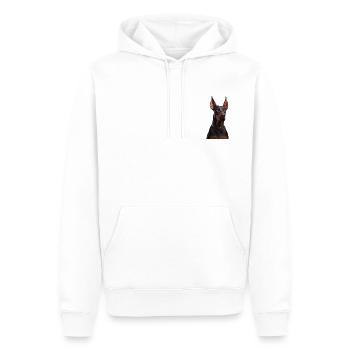 Dobermann Dog - Sweat à capuche Premium bio Homme - blanc - Devant - Nico (187cm)