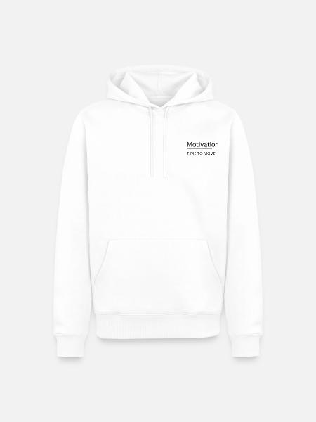 Time to move - Männer Premium Bio Hoodie - Weiß