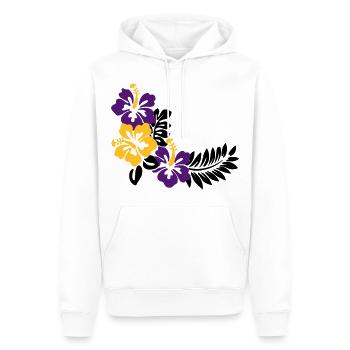 Habiscus Flowers - Männer Premium Bio Hoodie - Weiß - Vorne - Nico (187cm)