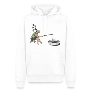 Fishing angler fish hobby fishing sport fishing - Men’s Premium Organic Hoodie - white - Front - Nico (187cm)