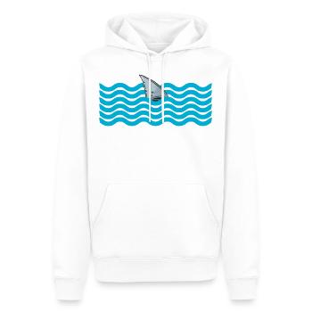 Haifischflosse Weißer Hai Tier Geschenkidee - Männer Premium Bio Hoodie - Weiß - Vorne - Nico (187cm)